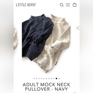 Little Bipsy Adult Mock Neck Pullover - Cream
